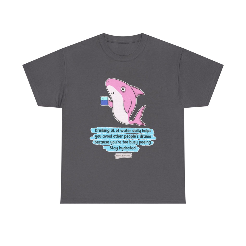 Pink Hydrated Shark Graphic Tee