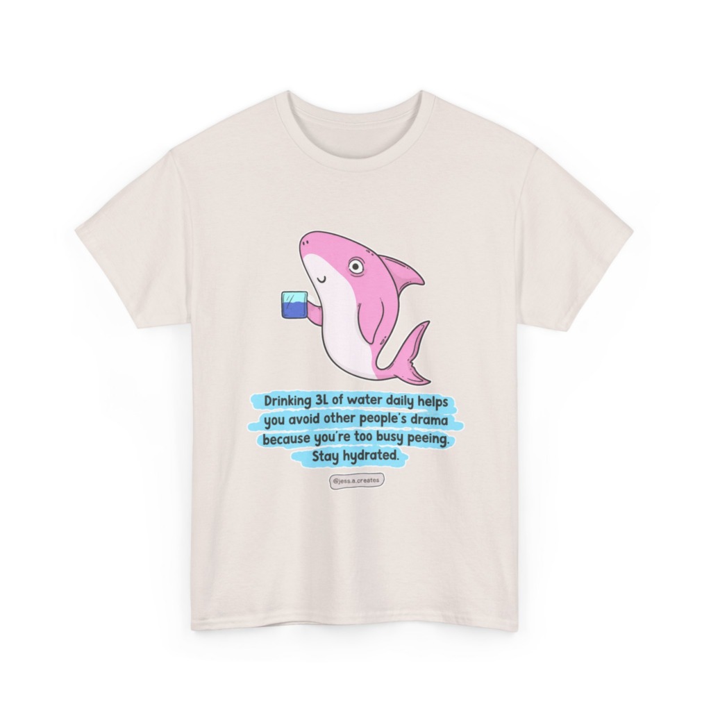 Pink Hydrated Shark Graphic Tee