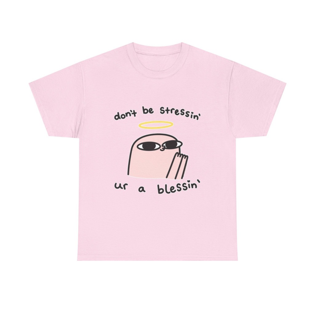 White Halo Blob 'Don't Be Stressin'' Graphic Tee