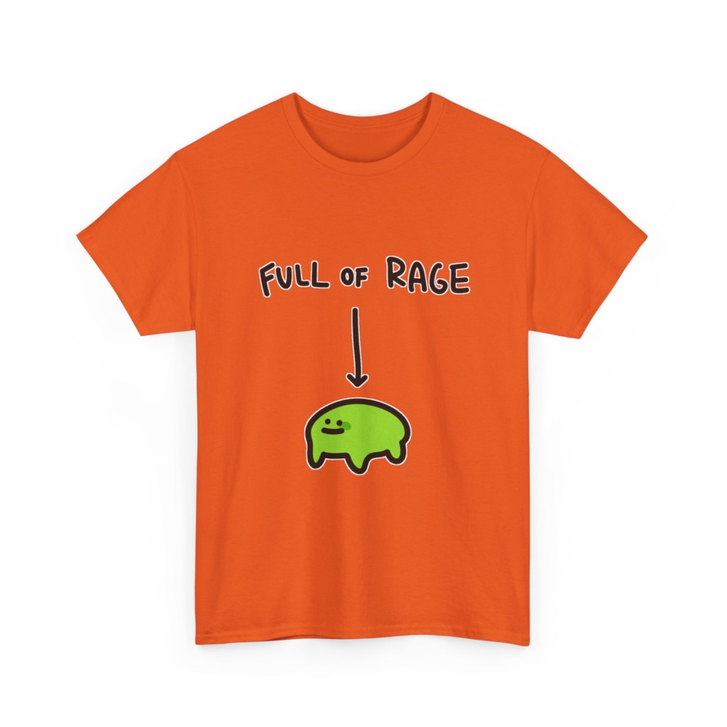 White Full Of Rage Happy Blob T-Shirt