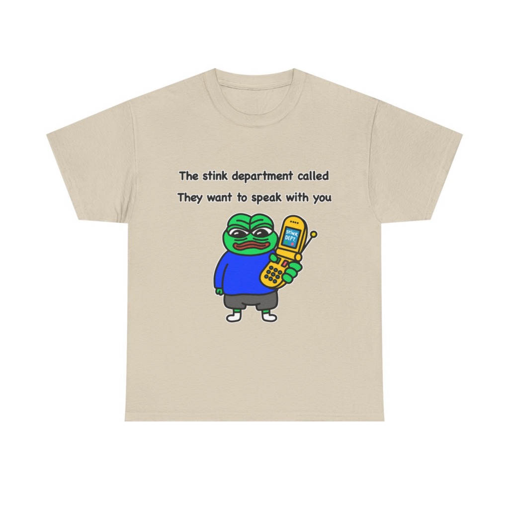 T-Shirt: Pepe Frog 'Stink Department' Call Graphic