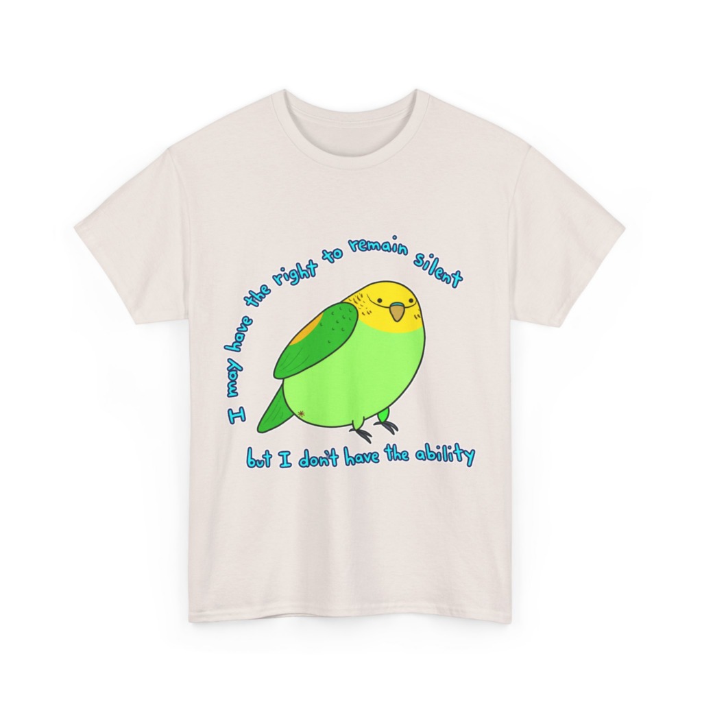 Silent Parrot Quote Graphic T-Shirt
