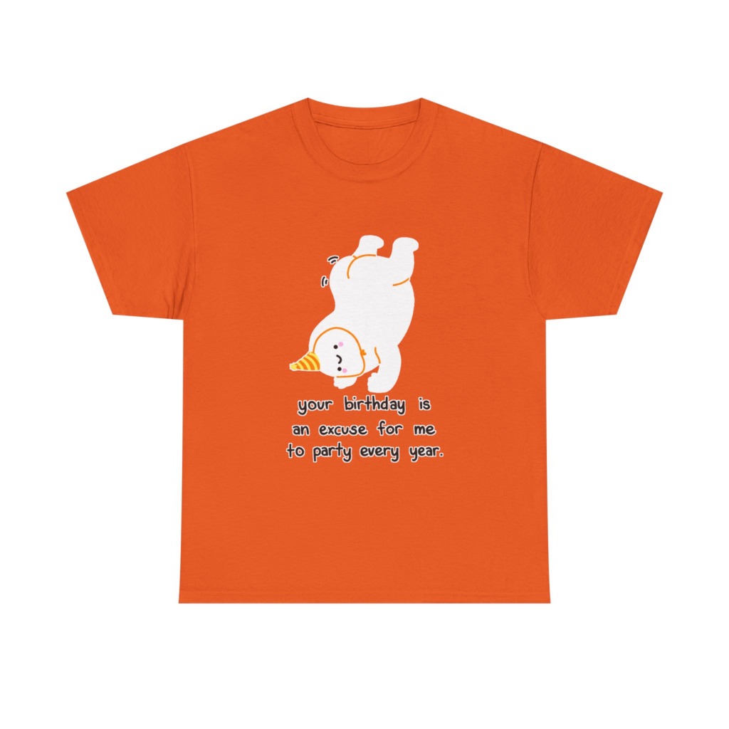 White Upside Down Party Character T-Shirt