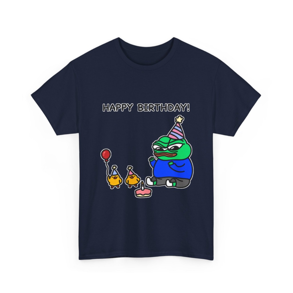 Happy Birthday Pepe Frog Party Graphic T-Shirt