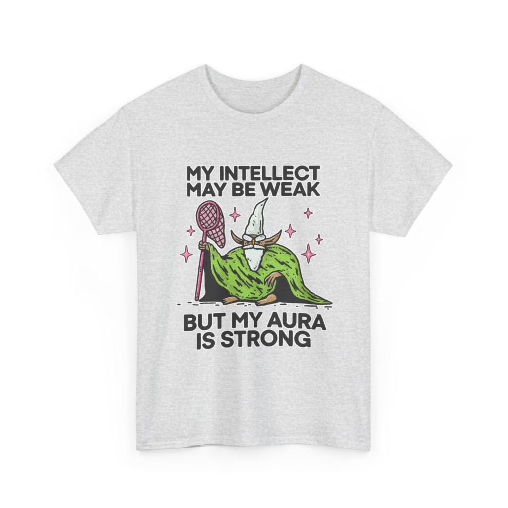 Intellect Weak Aura Strong Wizard Graphic T-Shirt