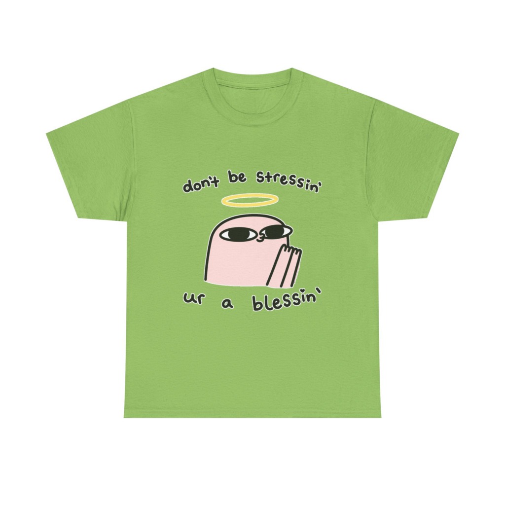 White Halo Blob 'Don't Be Stressin'' Graphic Tee