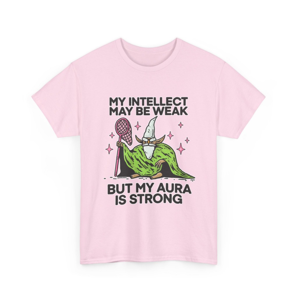 Intellect Weak Aura Strong Wizard Graphic T-Shirt