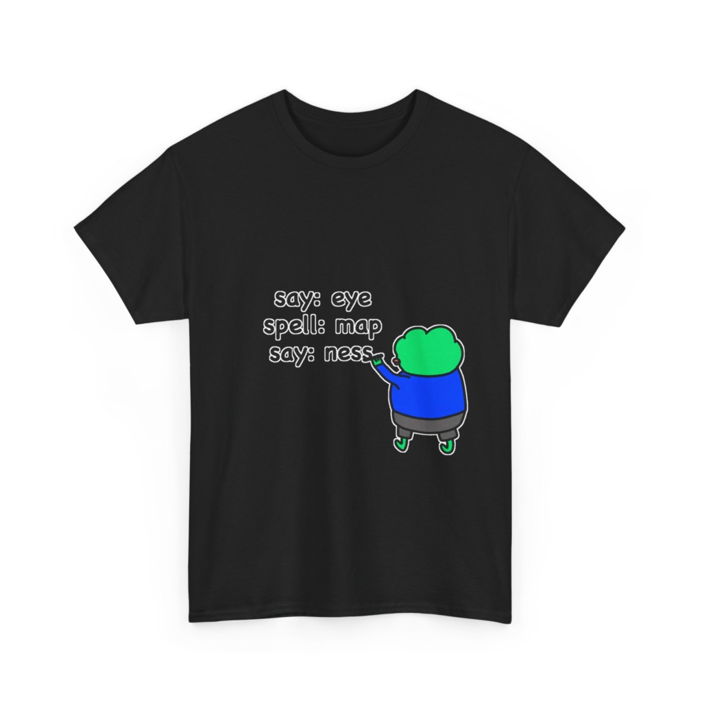 Eye Map Ness" Funny Character Graphic T-Shirt