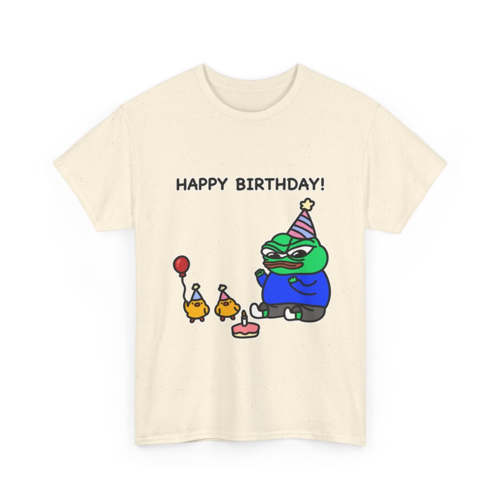 Happy Birthday Pepe Frog Party Graphic T-Shirt