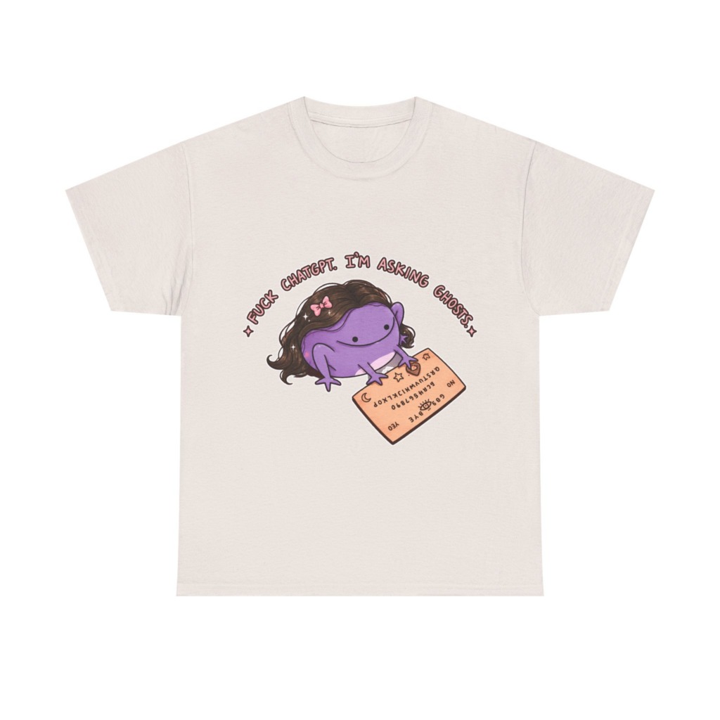 T-Shirt: Purple Frog 'Fuck ChatGPT' Ouija Design