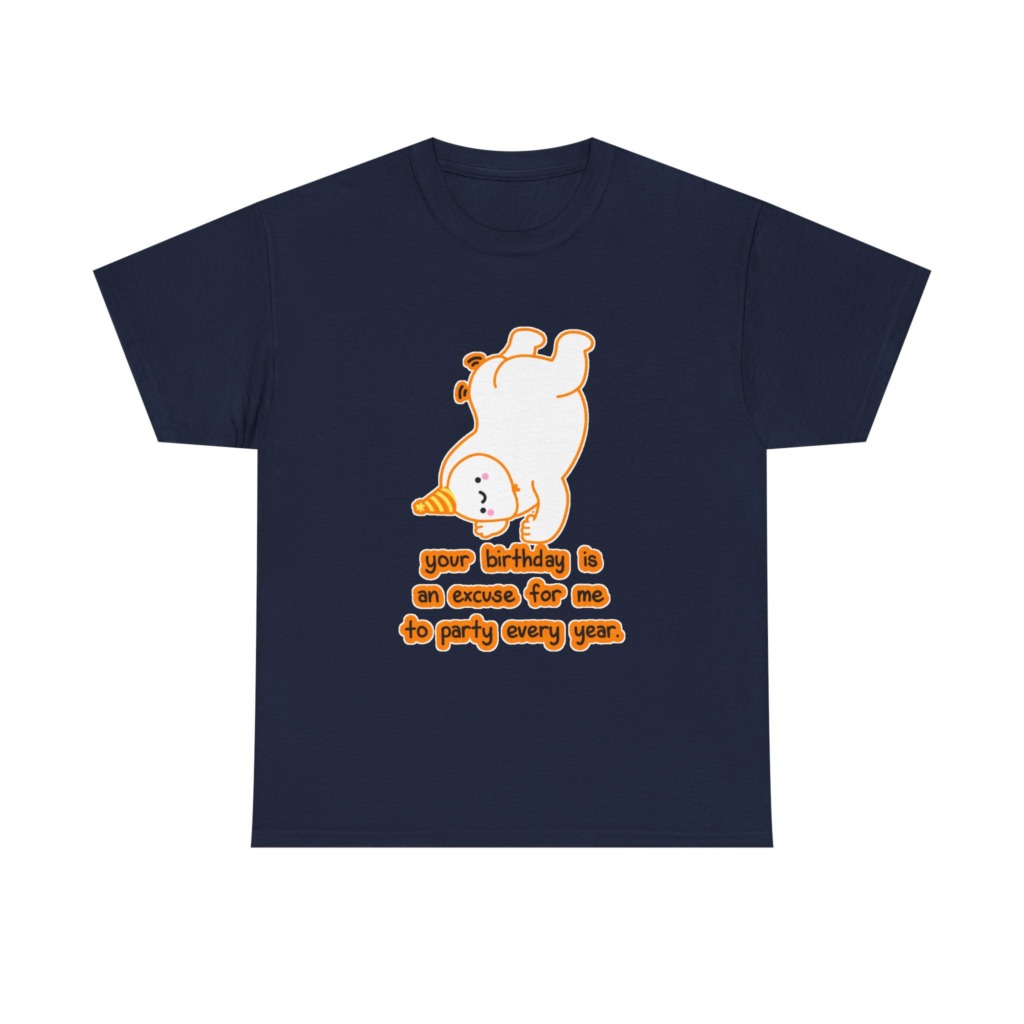 T-Shirt: Playful Handstand Bear Birthday Quote