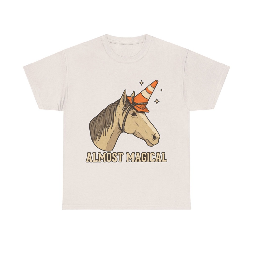 T-Shirt: Almost Magical Traffic Cone Unicorn