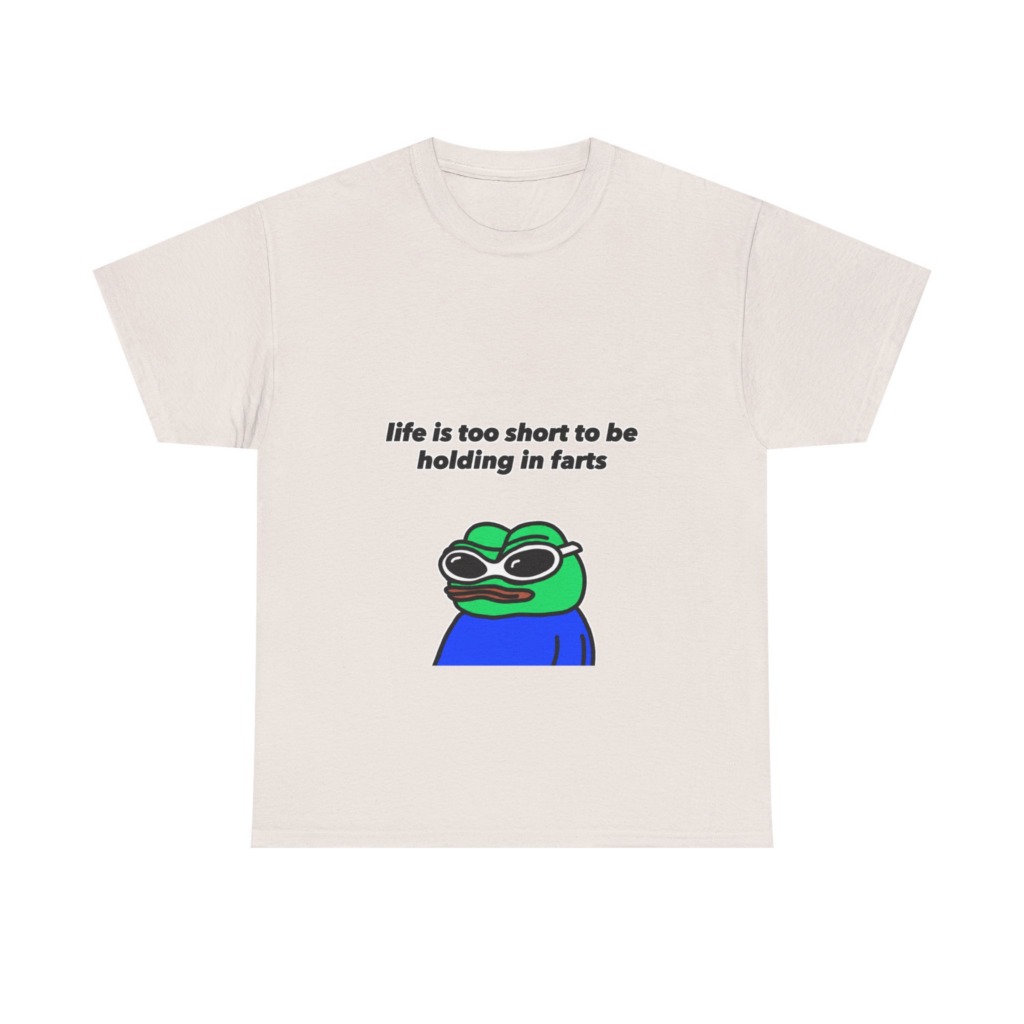 T-shirt: Pepe Frog 'Life's Too Short' Graphic Tee