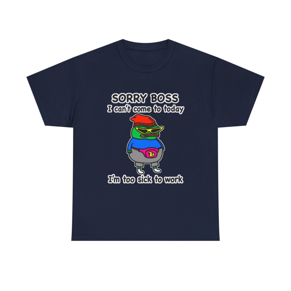 Pepe the Frog Sorry Boss Sick Day Graphic T-Shirt