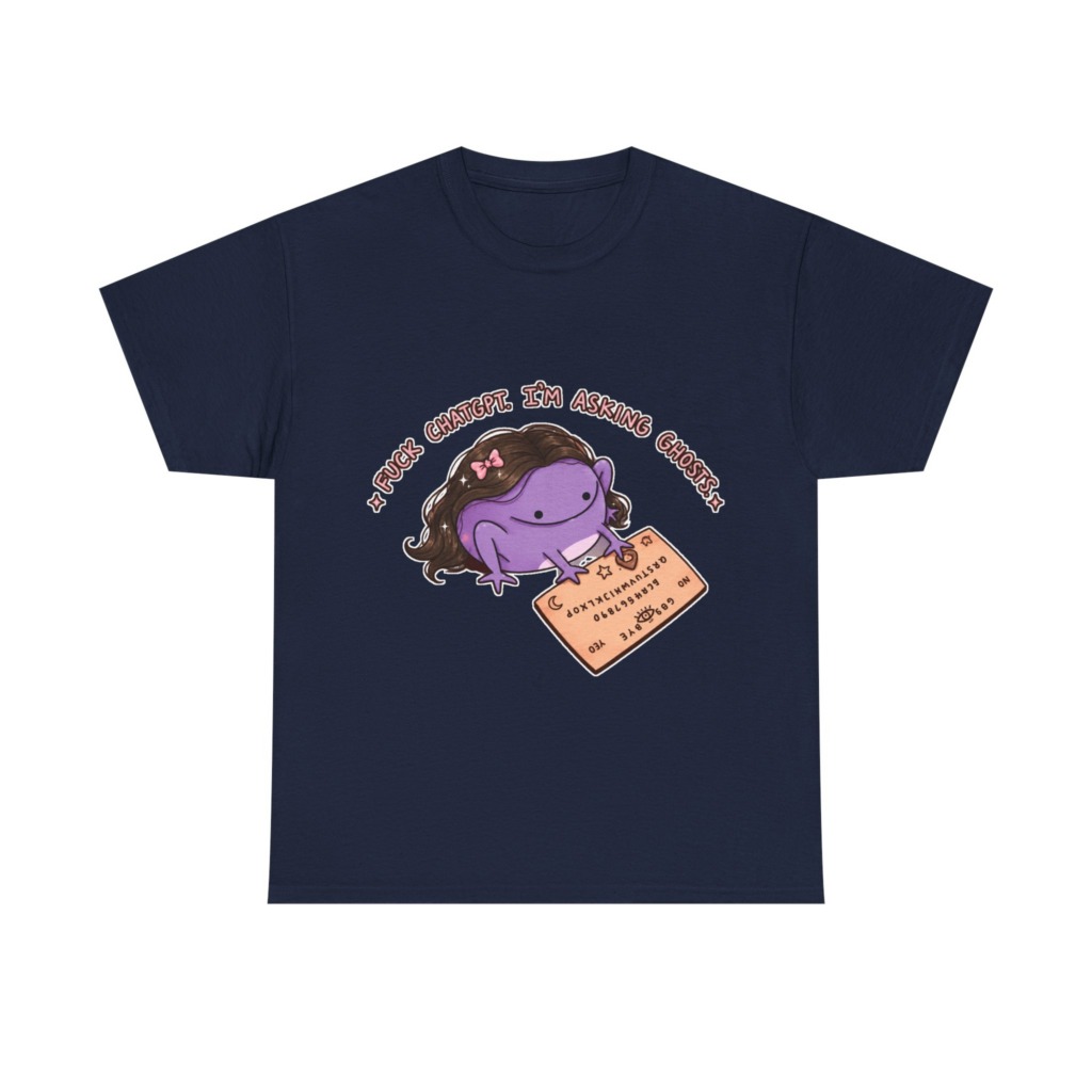 T-Shirt: Purple Frog 'Fuck ChatGPT' Ouija Design
