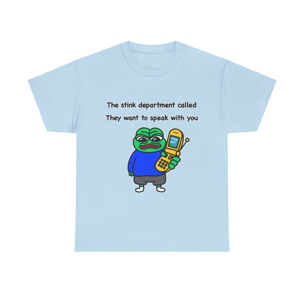 T-Shirt: Pepe Frog 'Stink Department' Call Graphic