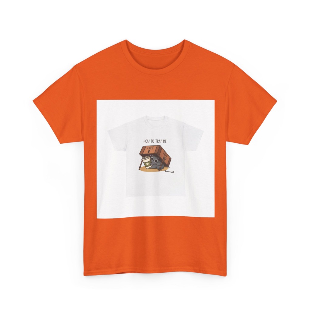 T-Shirt: How to Trap Me Cat & Coffee Graphic