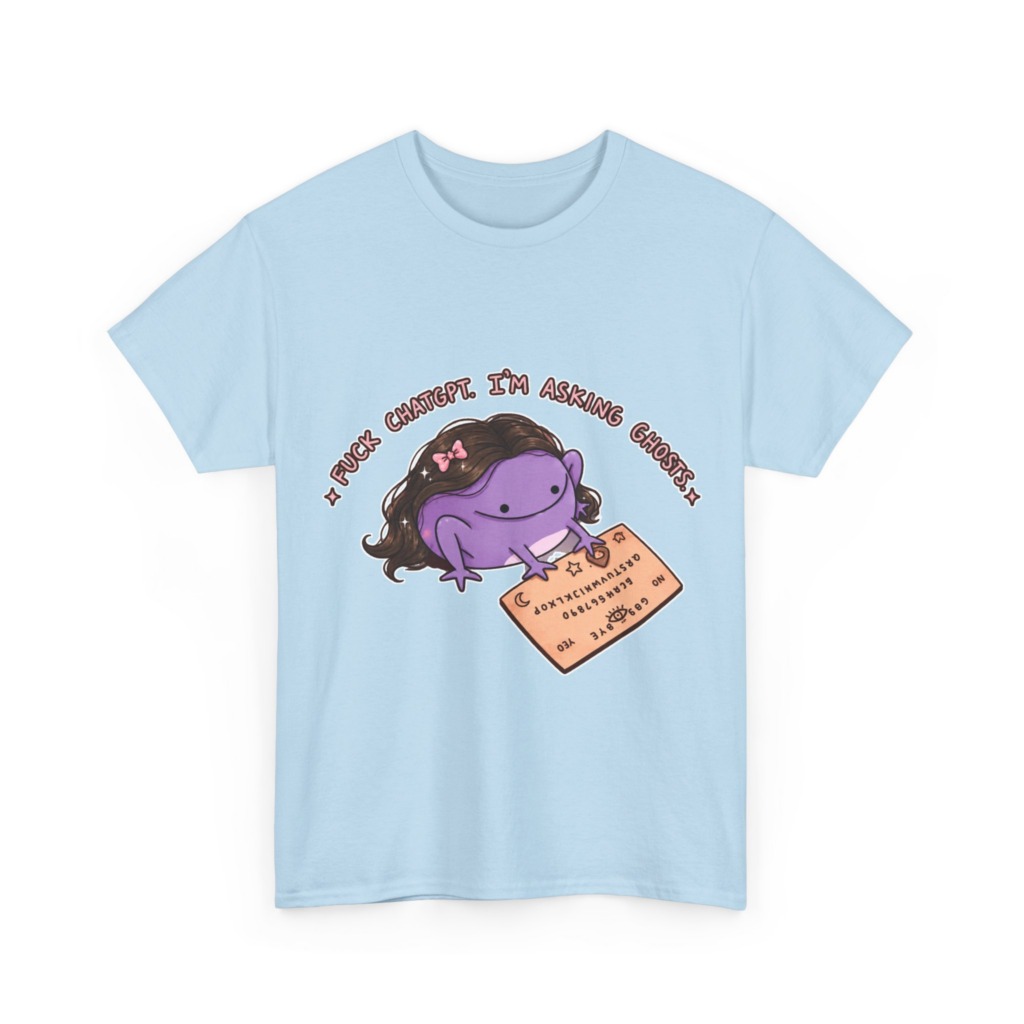 T-Shirt: Purple Frog 'Fuck ChatGPT' Ouija Design