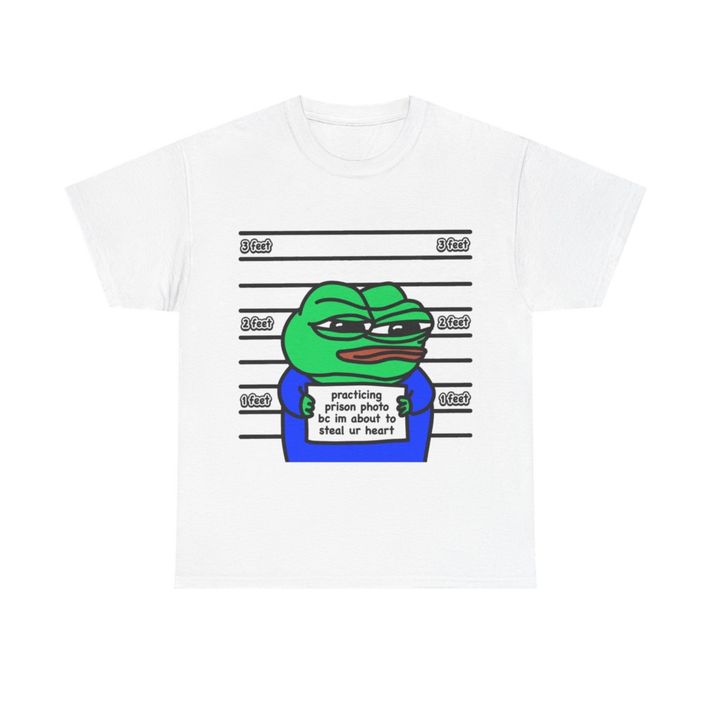 T-Shirt: Pepe Frog 'Steal Your Heart' Mugshot