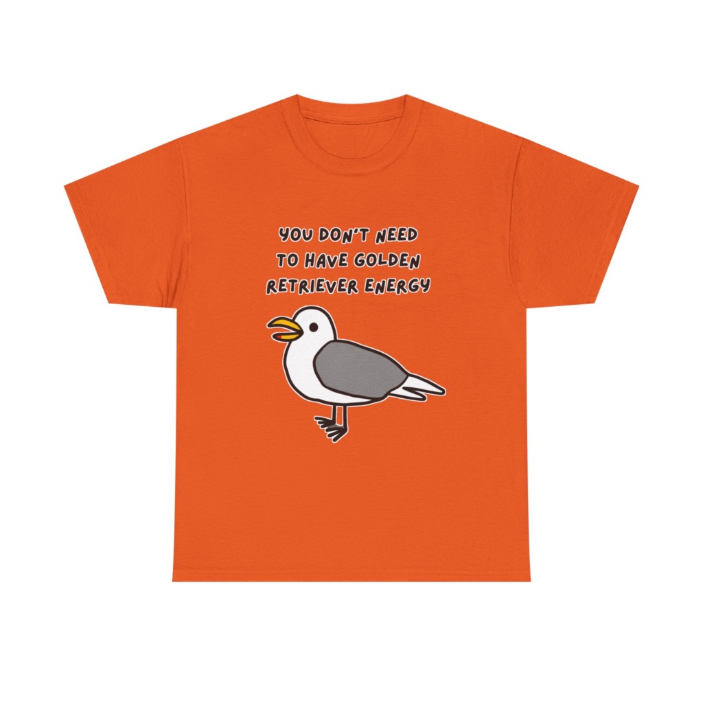Seagull 'Golden Retriever Energy' Graphic T-Shirt