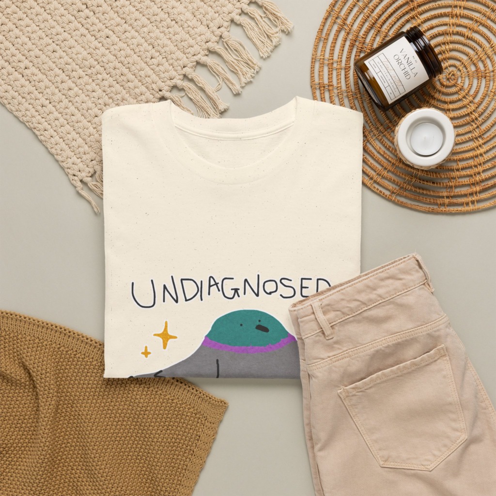T-Shirt with Pigeon 'Undiagnosed' Graphic