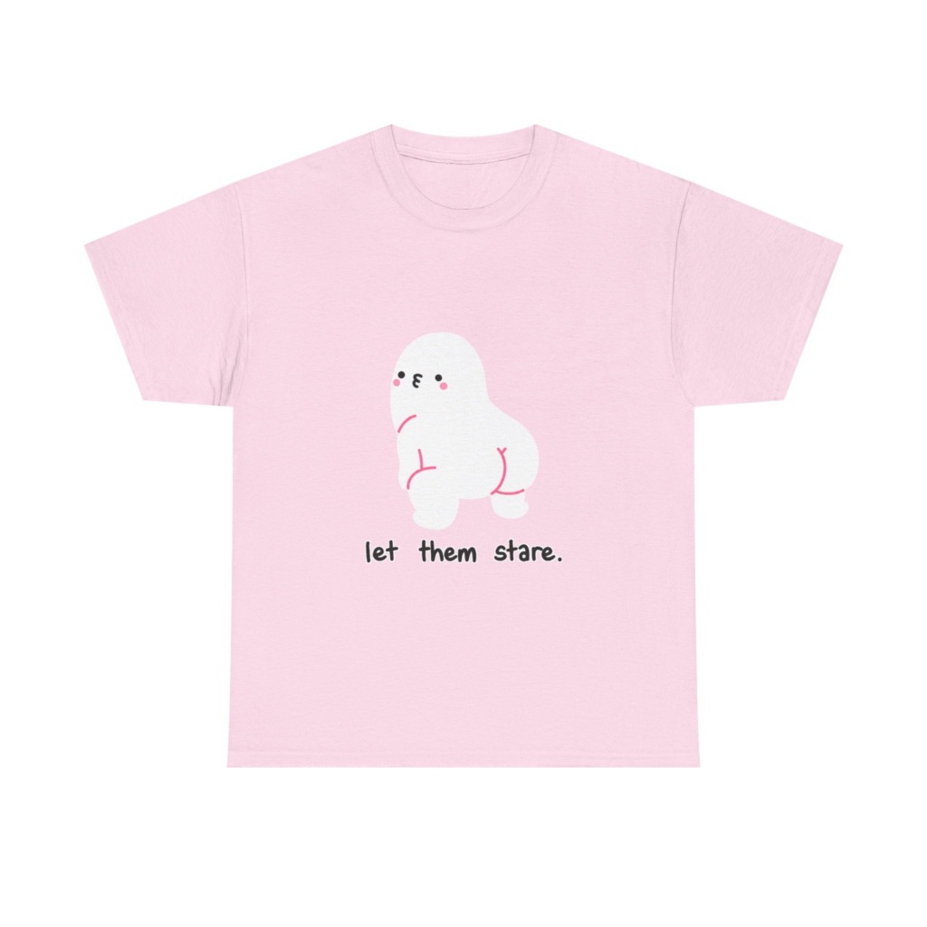 White "Let Them Stare" Creature Graphic Tee