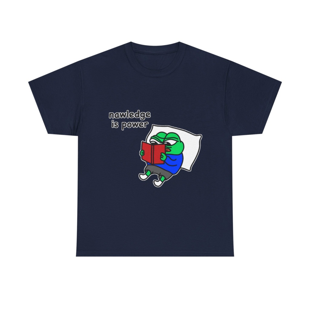 Pepe Frog 'Nawledge is Power' Graphic T-Shirt