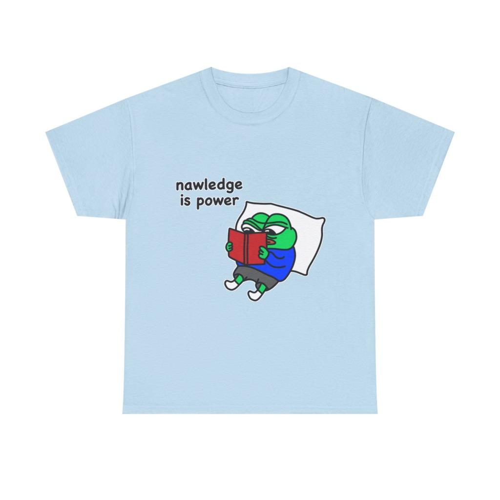 Pepe Frog 'Nawledge is Power' Graphic T-Shirt