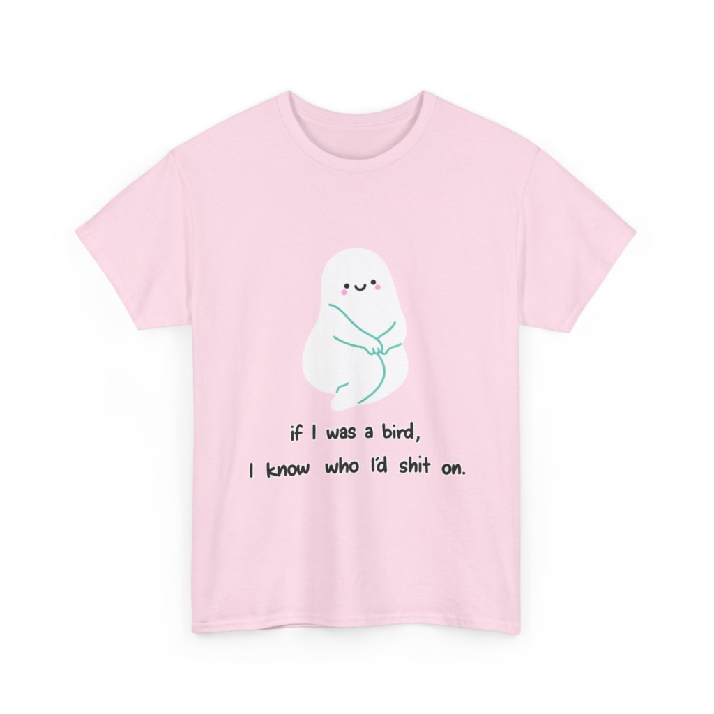 Playful Ghost 'If I Was a Bird' Quote T-Shirt