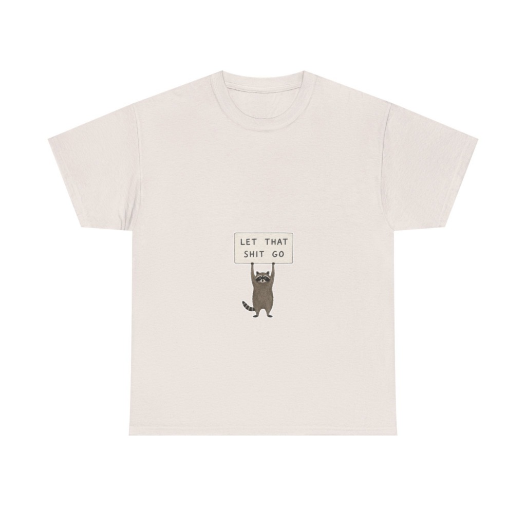 White Raccoon 'Let That Shit Go' Graphic T-Shirt