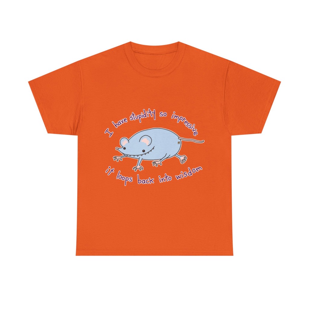 Cartoon Mouse 'Stupidity' Graphic T-Shirt