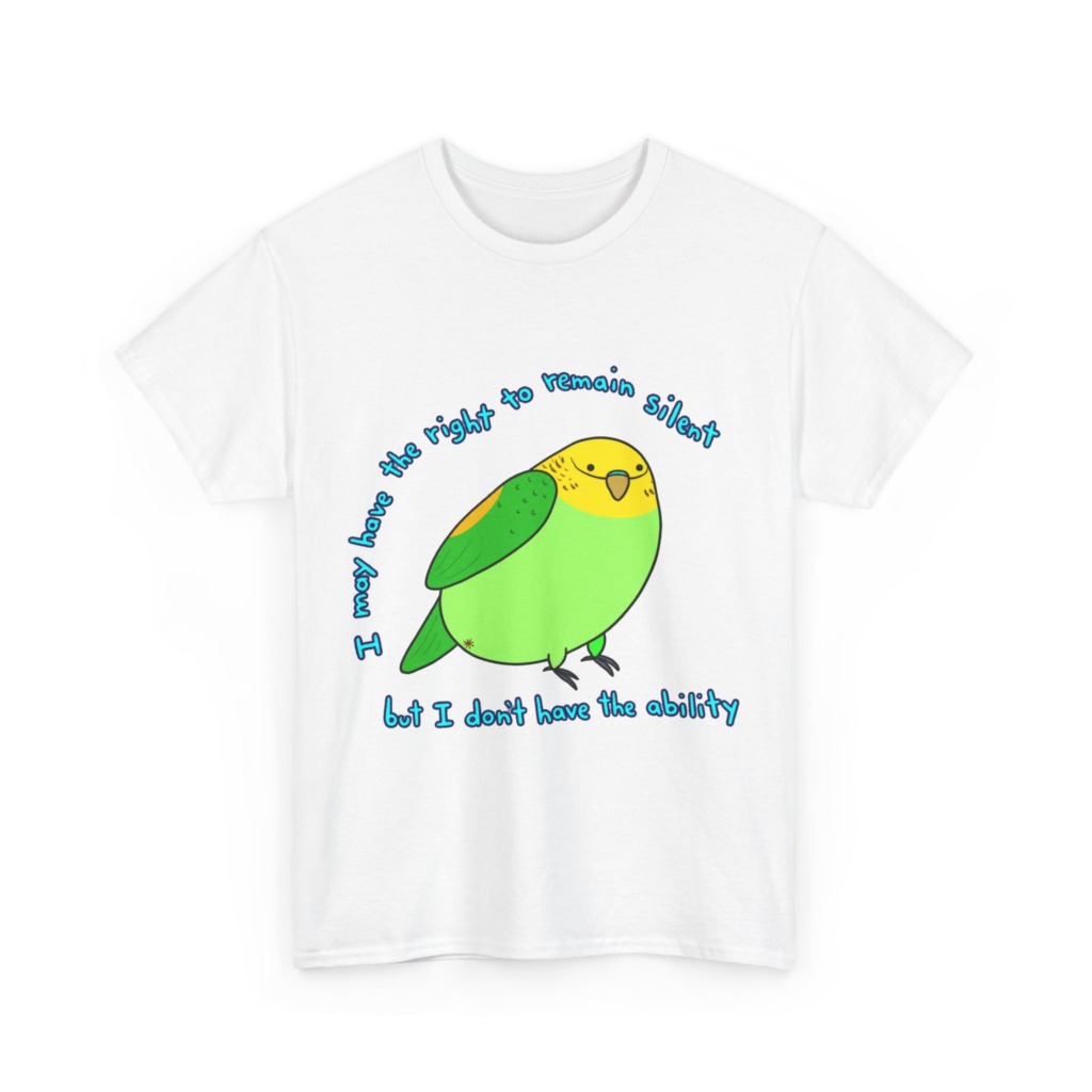 Silent Parrot Quote Graphic T-Shirt