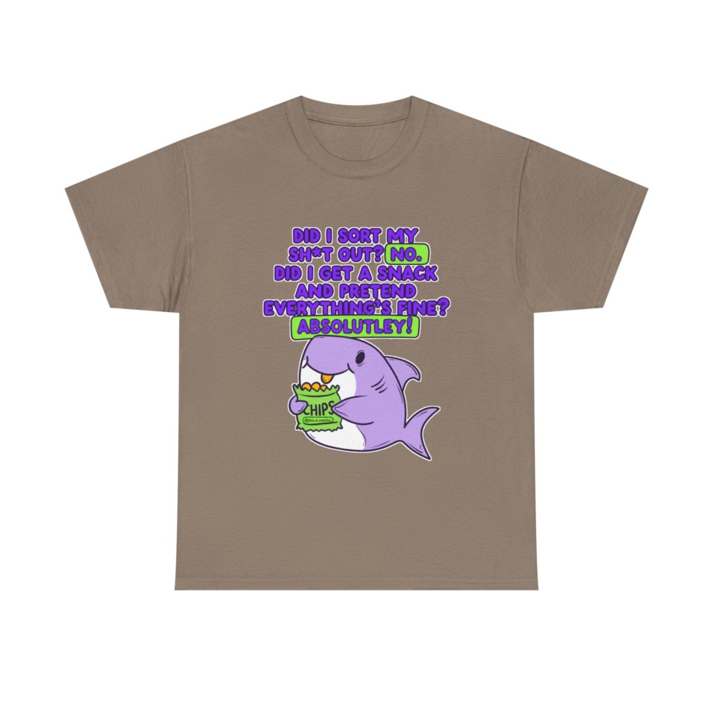 T-Shirt: Shark Eating Chips Funny Quote