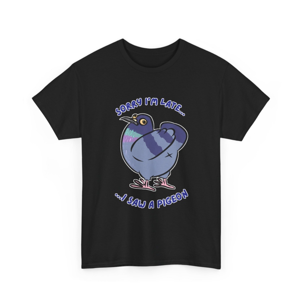 Pigeon 'Sorry I'm Late' Graphic T-Shirt