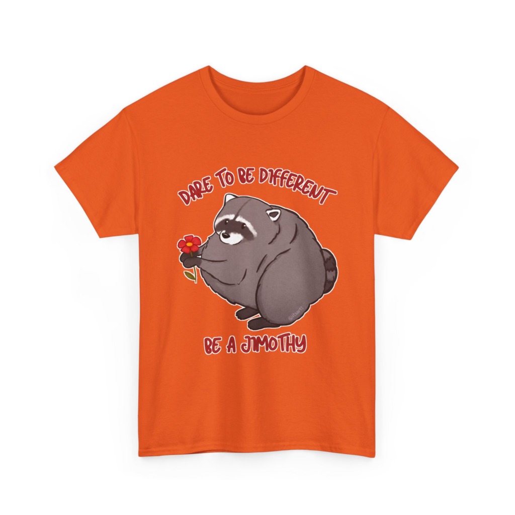 Raccoon T-Shirt: Jimothy with Flower Graphic Print