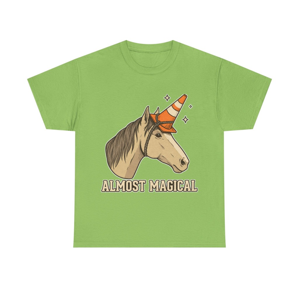 T-Shirt: Almost Magical Traffic Cone Unicorn