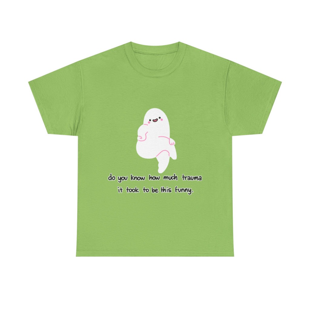 T-Shirt: Funny Ghost 'Trauma' Graphic Tee