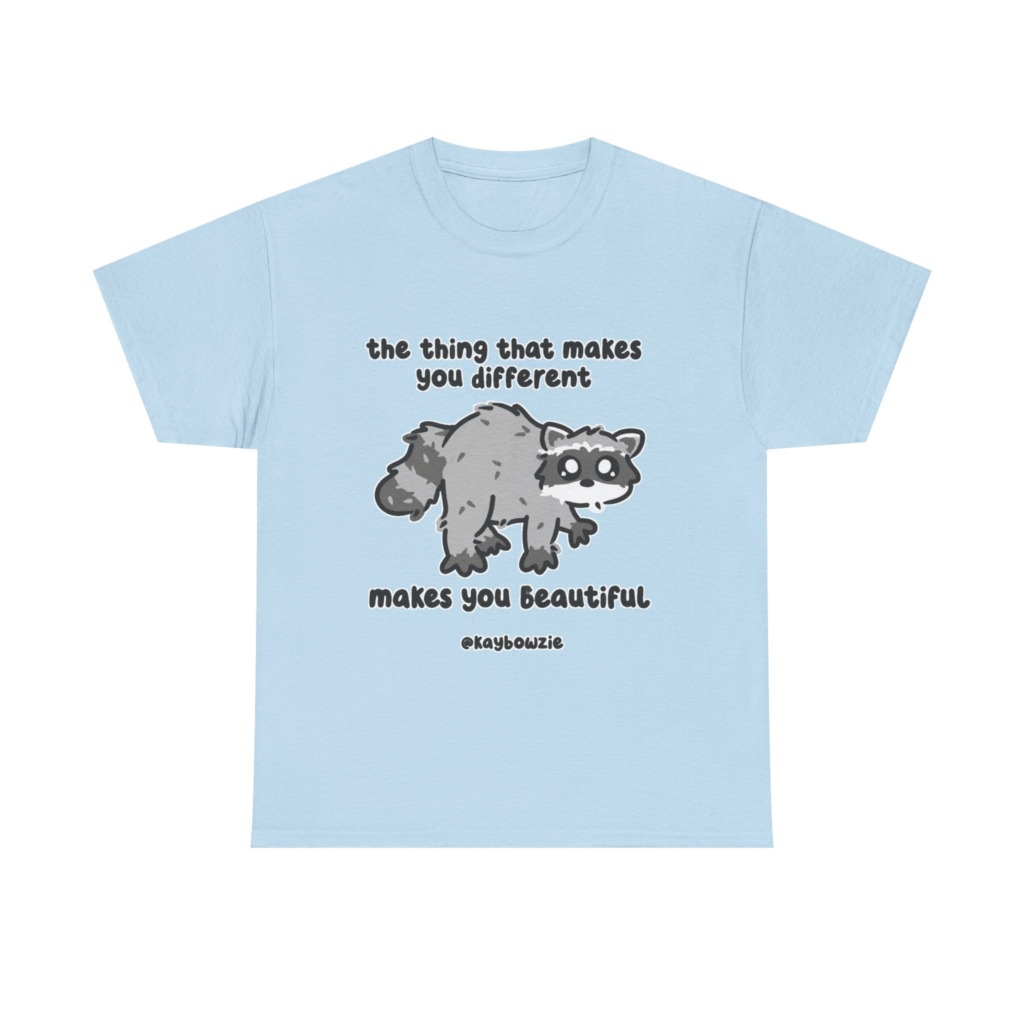 Raccoon 'Different Makes You Beautiful' Graphic Tee