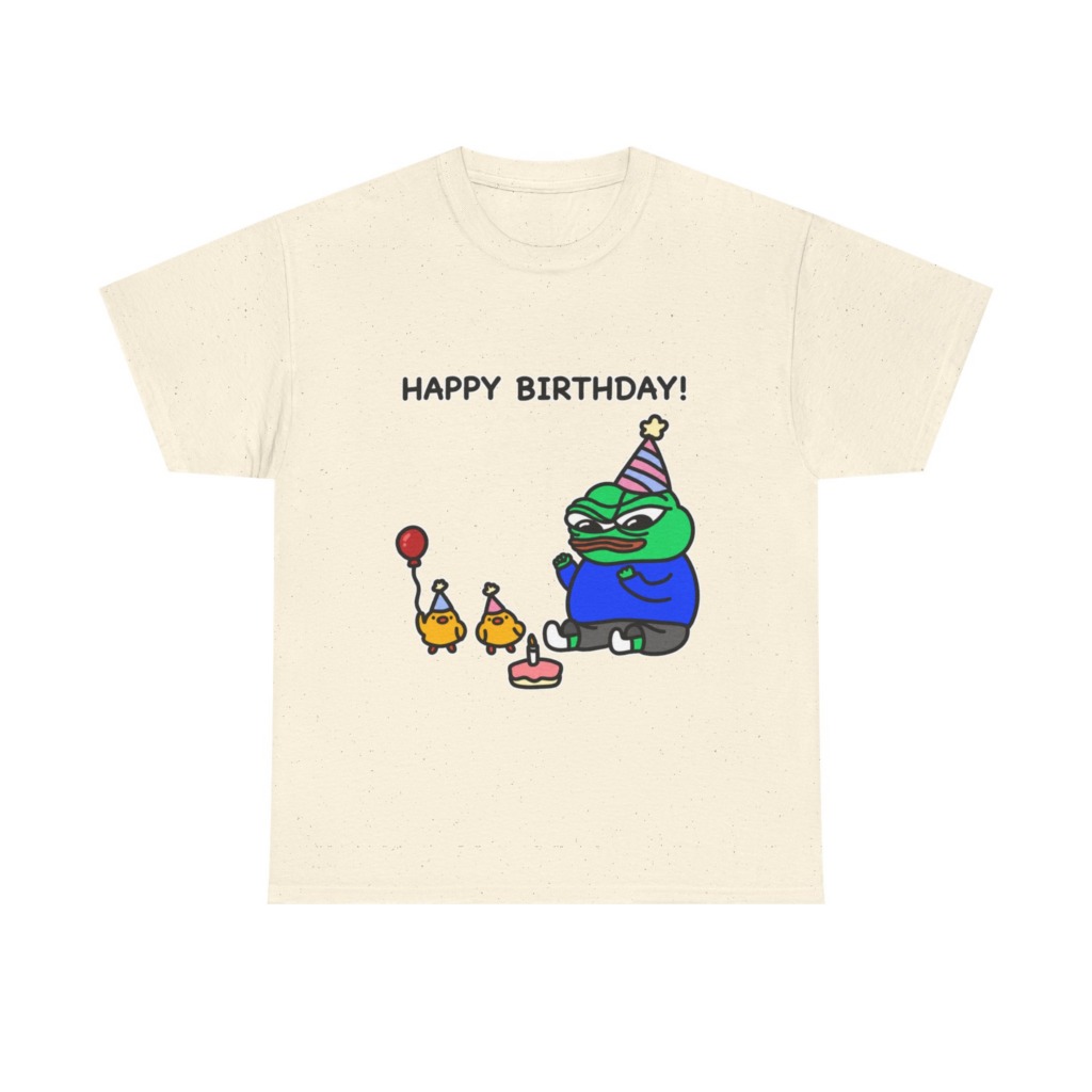 Happy Birthday Pepe Frog Party Graphic T-Shirt