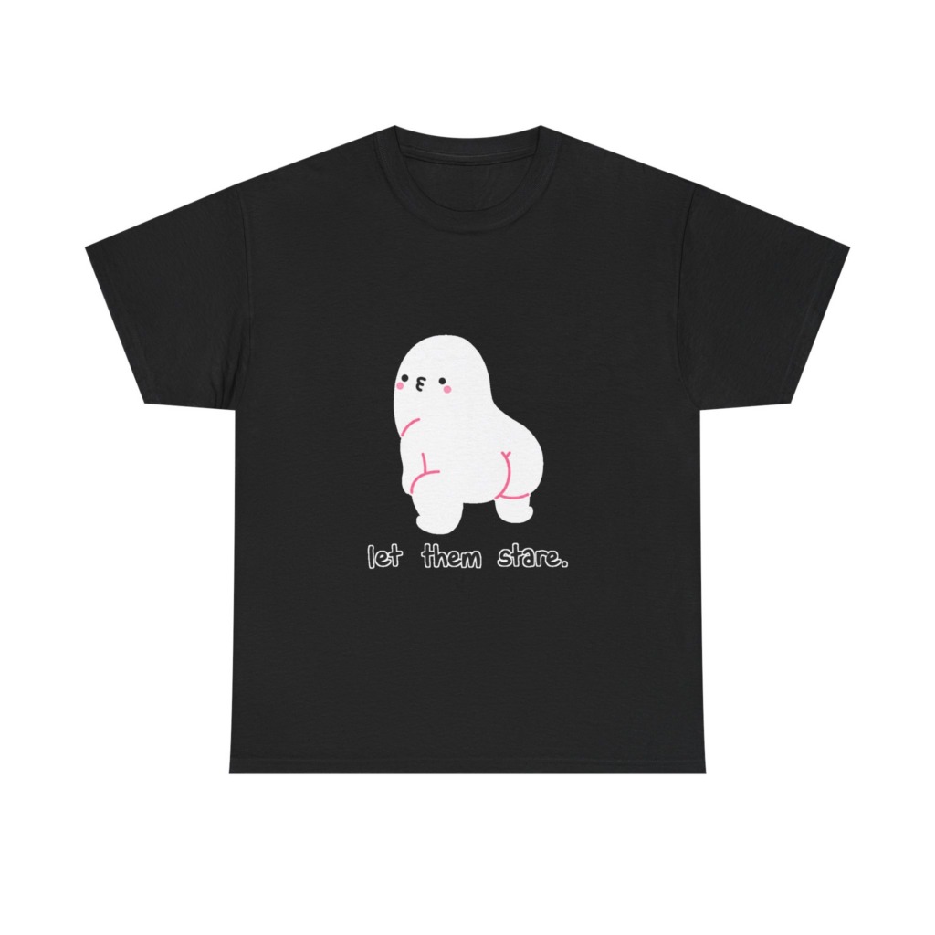 White "Let Them Stare" Creature Graphic Tee