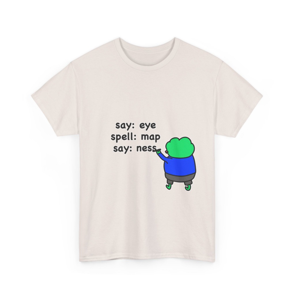 Eye Map Ness" Funny Character Graphic T-Shirt