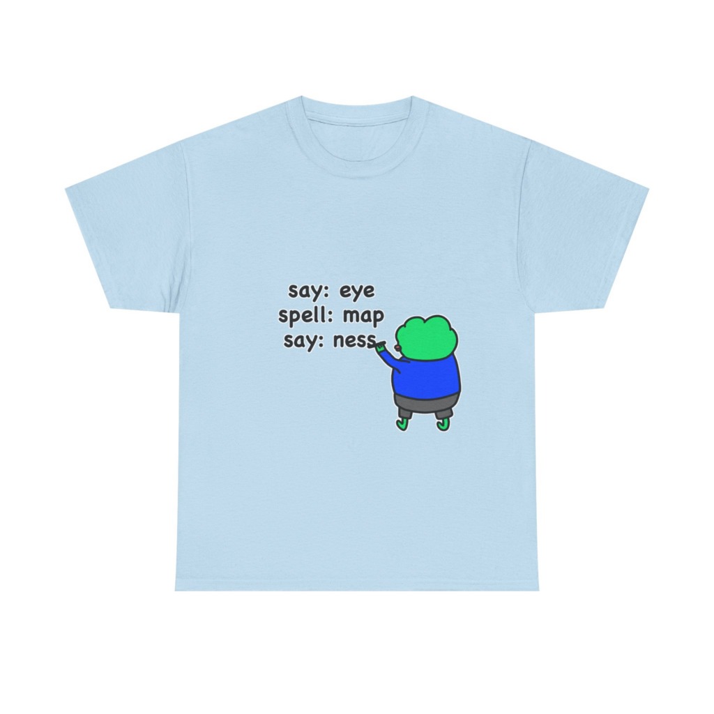 Eye Map Ness" Funny Character Graphic T-Shirt