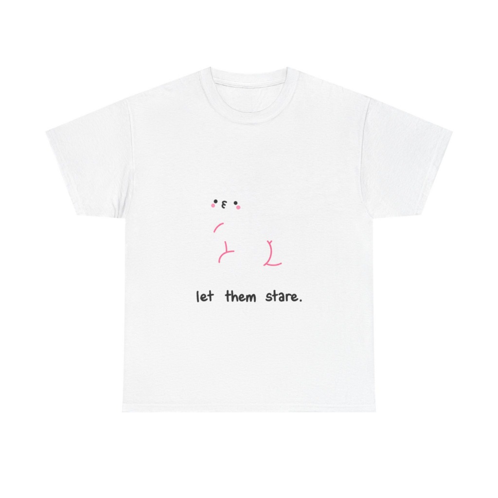 White "Let Them Stare" Creature Graphic Tee