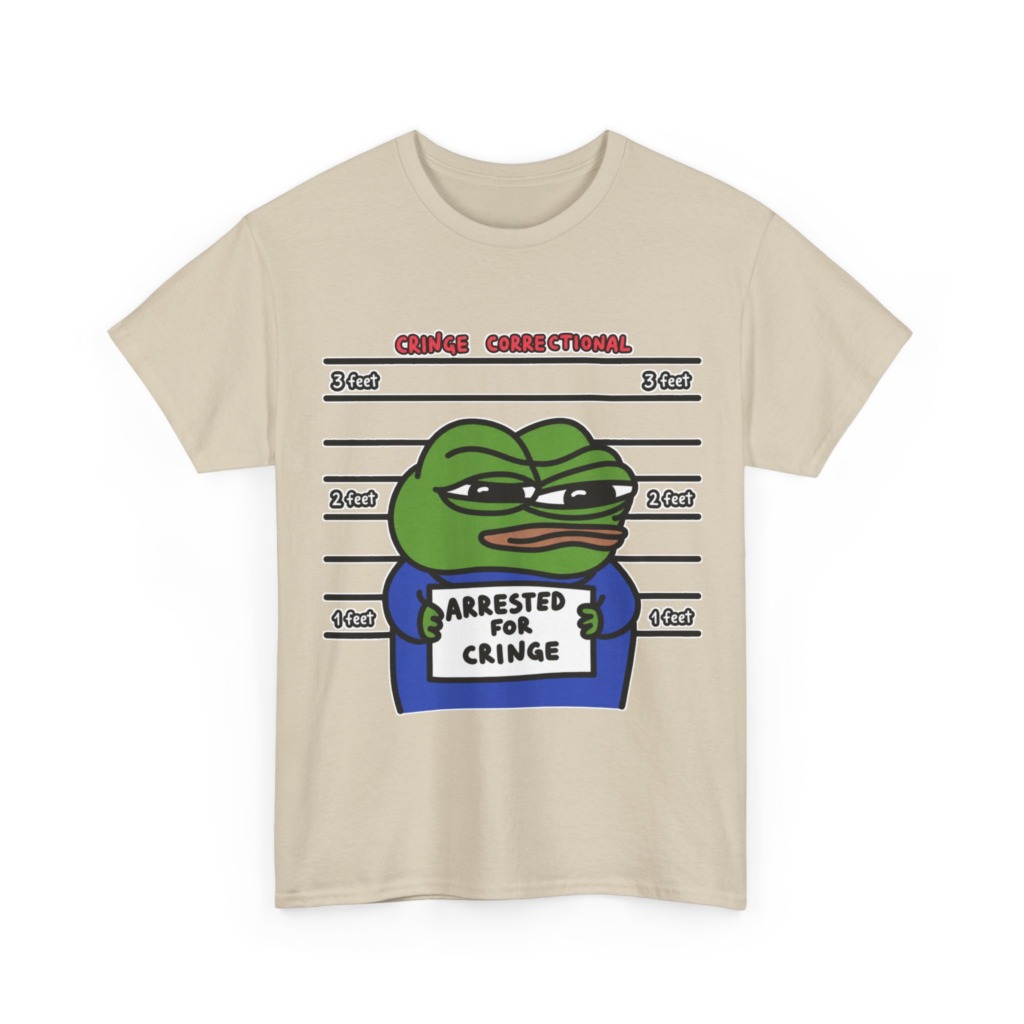 Pepe Frog Arrested for Cringe Mugshot T-Shirt