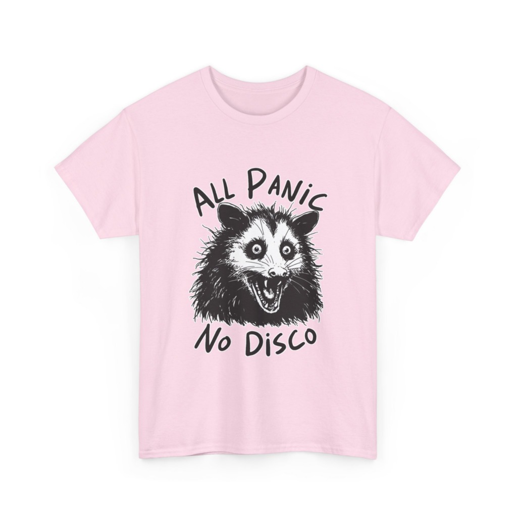 T-Shirt: All Panic No Disco Opossum Graphic