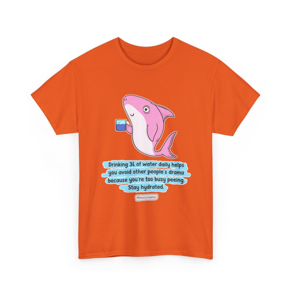 Pink Hydrated Shark Graphic Tee
