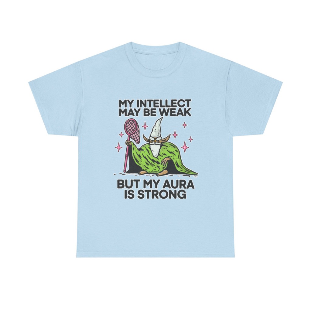 Intellect Weak Aura Strong Wizard Graphic T-Shirt