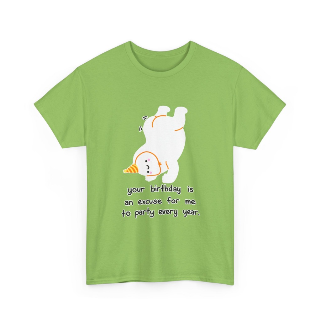 White Upside Down Party Character T-Shirt