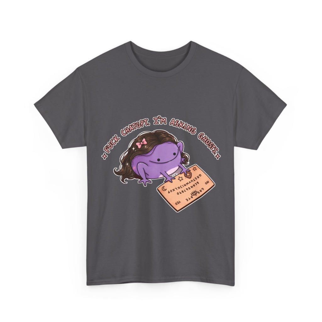 T-Shirt: Purple Frog 'Fuck ChatGPT' Ouija Design