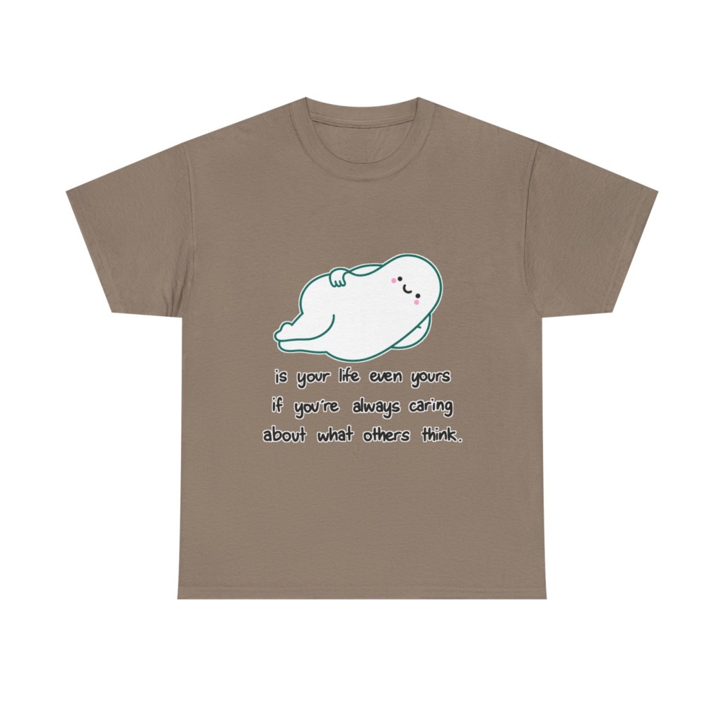White 'Life Is Yours' Blob Graphic T-Shirt